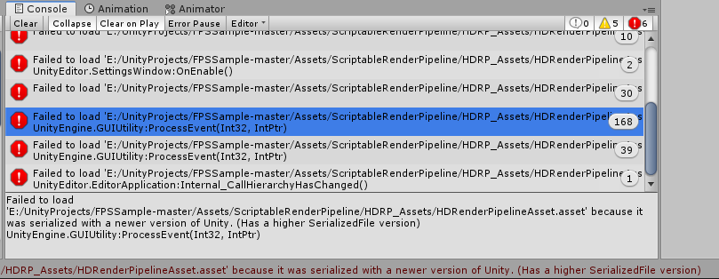 invalid serialized file header unity
